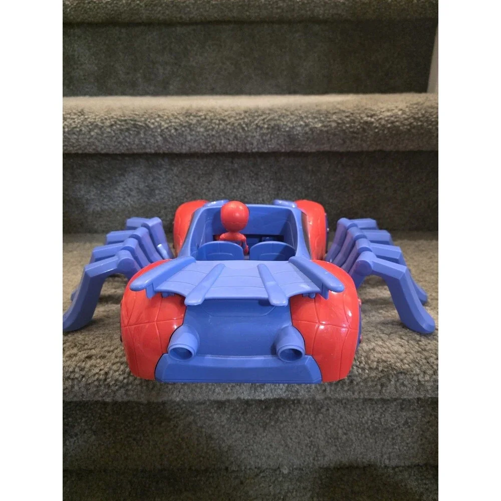 Disney Marvel 2021 Spider-Man Red and Blue Toy Car & Figure